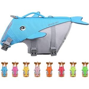 VIVAGLORY Reflective Dog Life Preserver Vest with Safety Light Loop (LARGE)